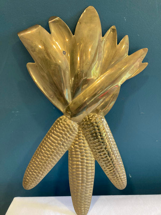 Brass Corn Wall Hanging | Farmhouse Kitchen Decor