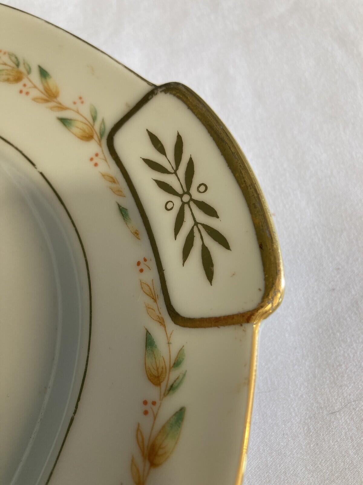 Vintage Mikado China 12.5" Oval Laurel Platter from Occupied Japan Roses Gilt