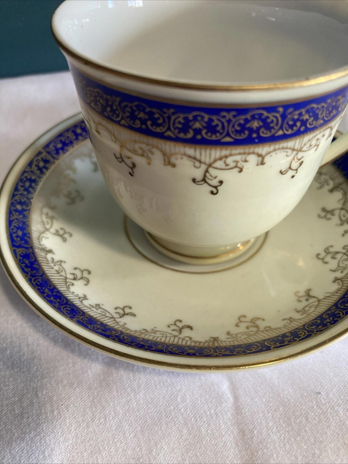Regal China Demitasse Purple and Gold Tea Cup & Saucer