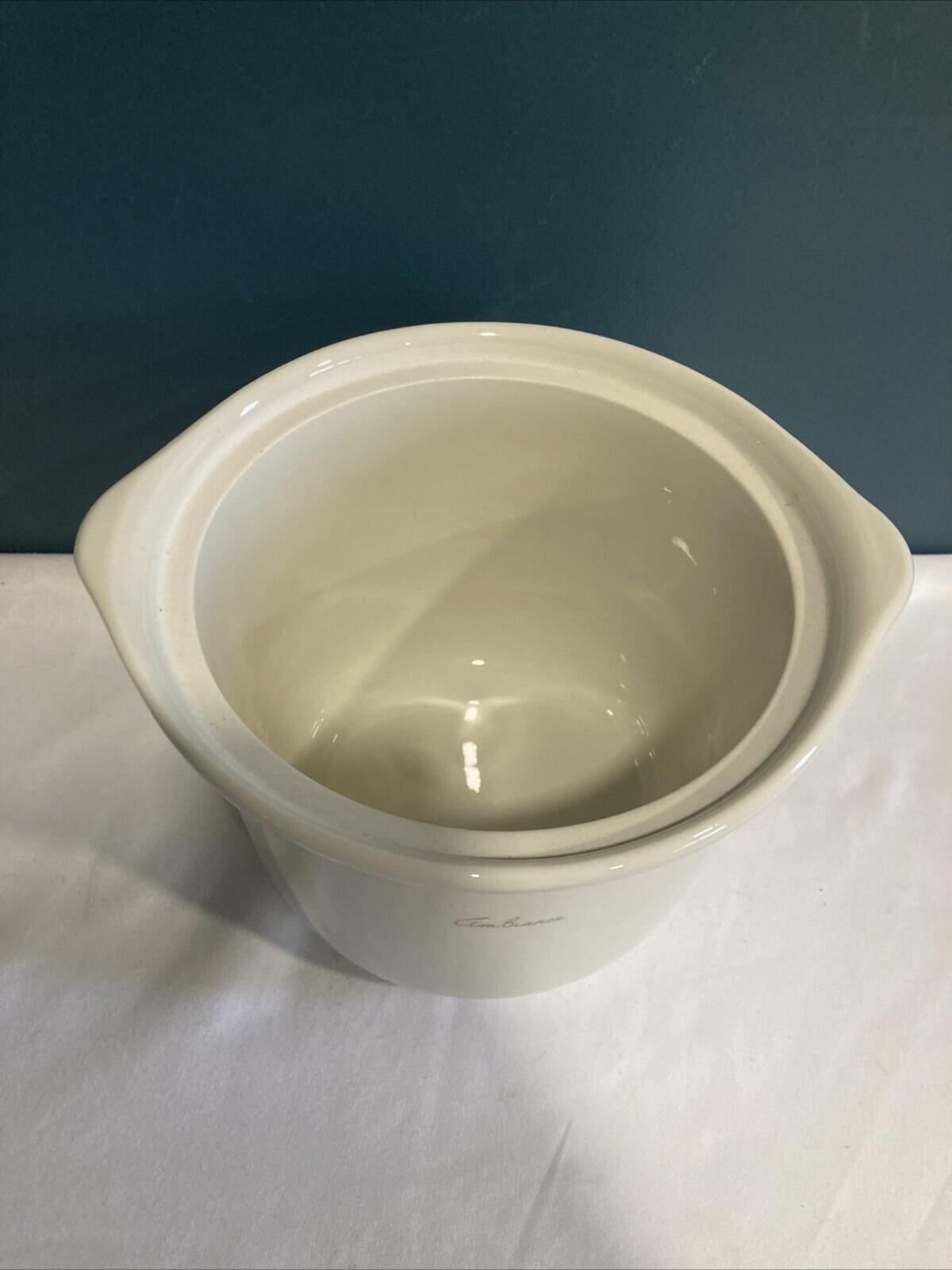 Vintage Hall USA Pottery Crock Ambiance Stoneware Utensil Holder Kitchen Crock