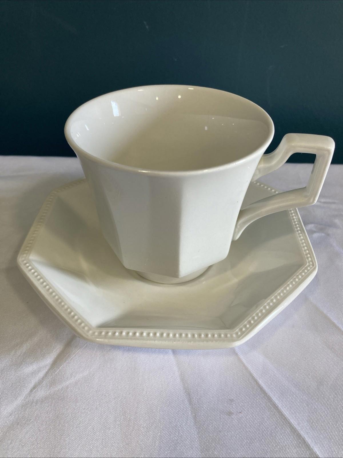 Johnson Brothers Heritage Ironstone White Coffee/Tea Cup 3" High Vintage Bead