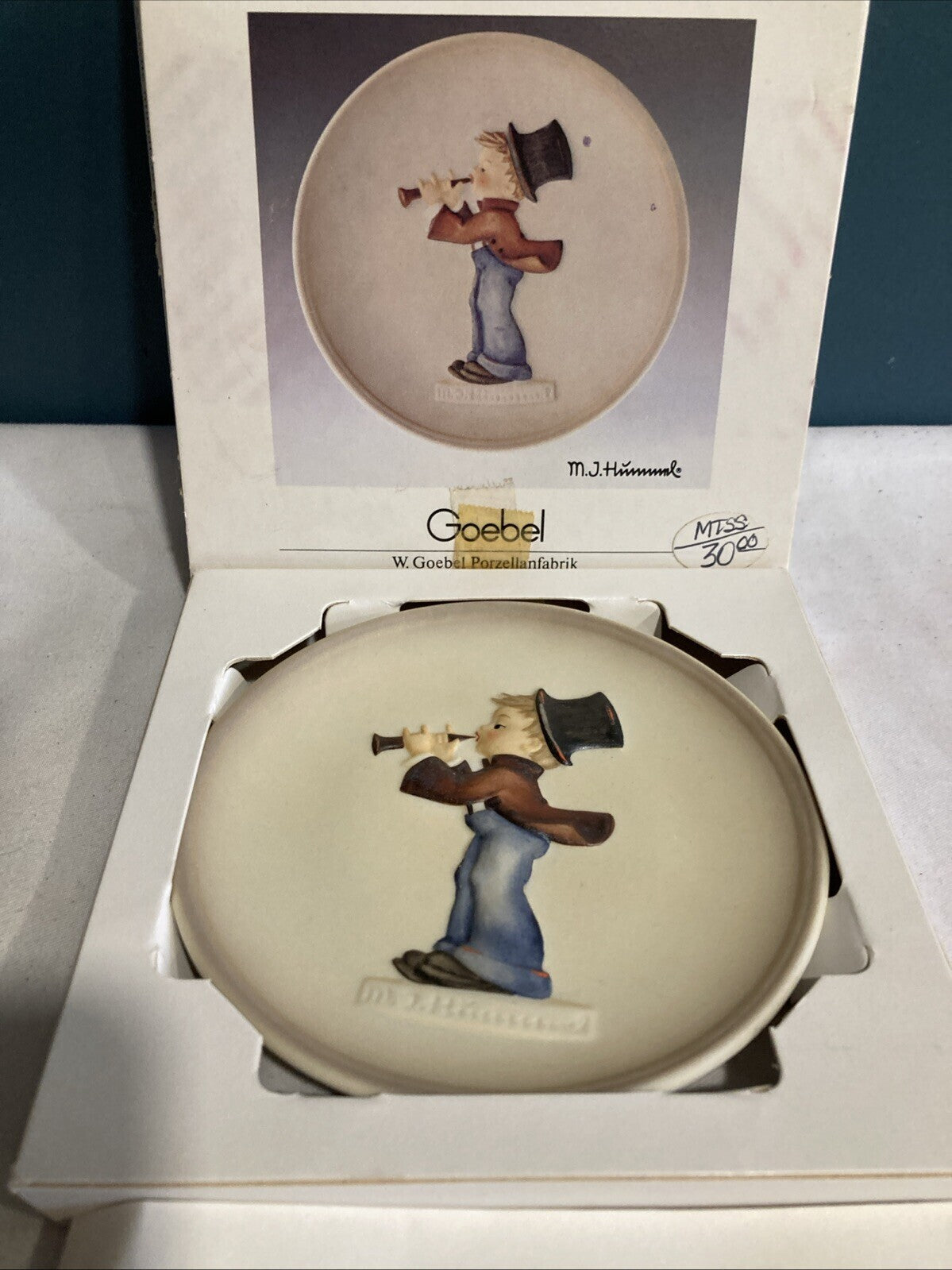 Hummel Goebel 4” Plate Little Music Makers Hand Painted #469 Box Vintage Germany