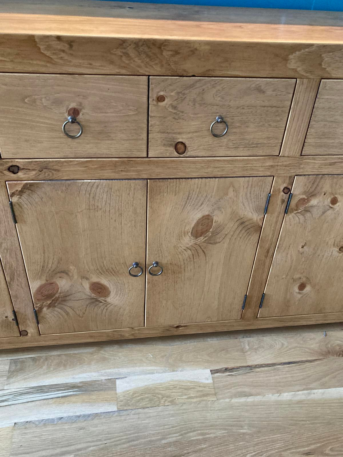 New Handcrafted Solid Wood Sideboard Buffet with Six Drawers