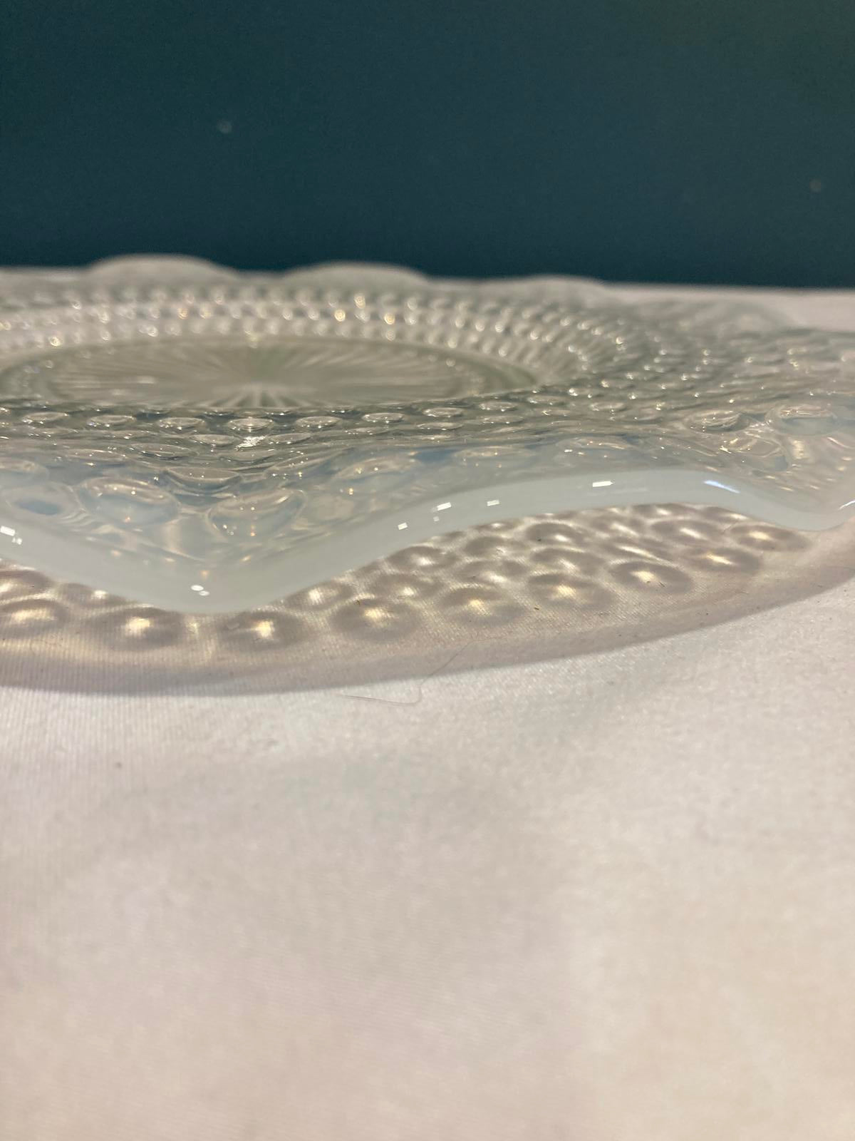 Vintage Anchor Hocking Moonstone Hobnail Plate