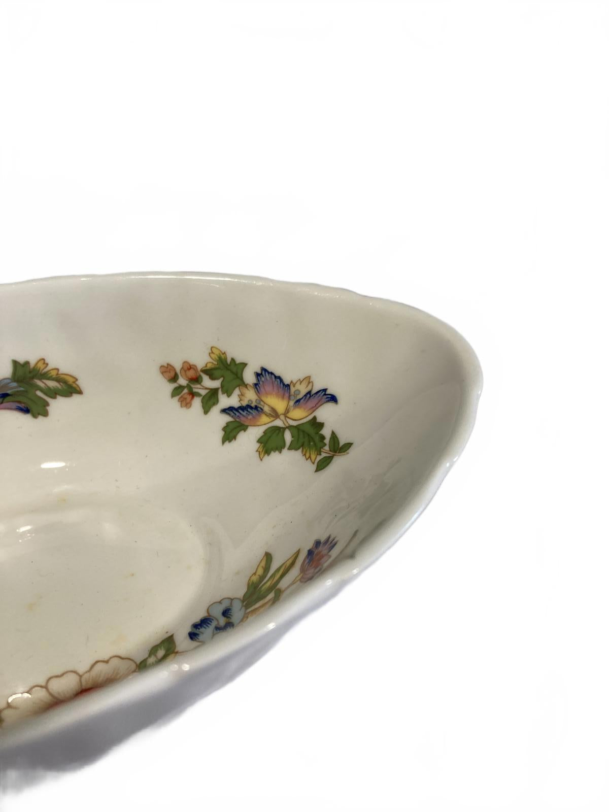 Aynsley Cottage Garden Oval Bowl – Vintage English Floral Trinket Dish