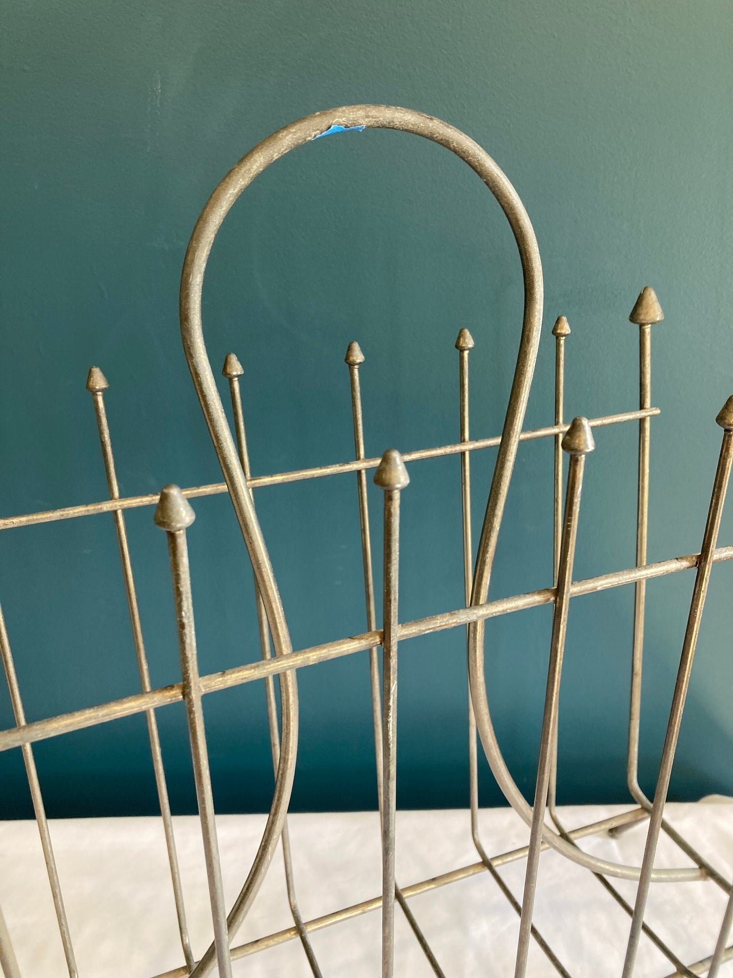 Vintage Metal Double Sided Magazine Rack