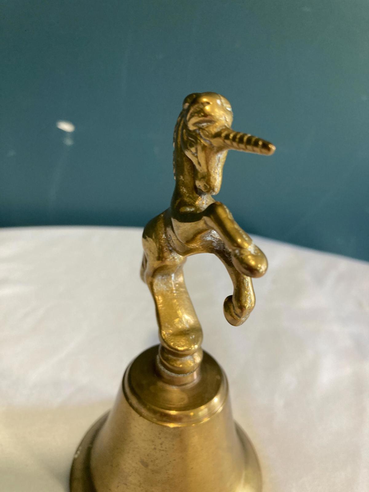 Solid Brass Unicorn Bell