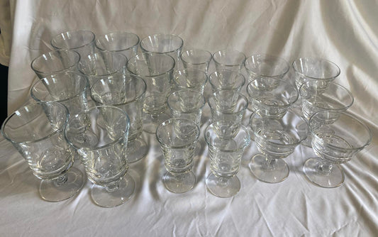 Fostoria “Century” Glassware Set – Elegant Vintage Finds Collection (Set of 24)