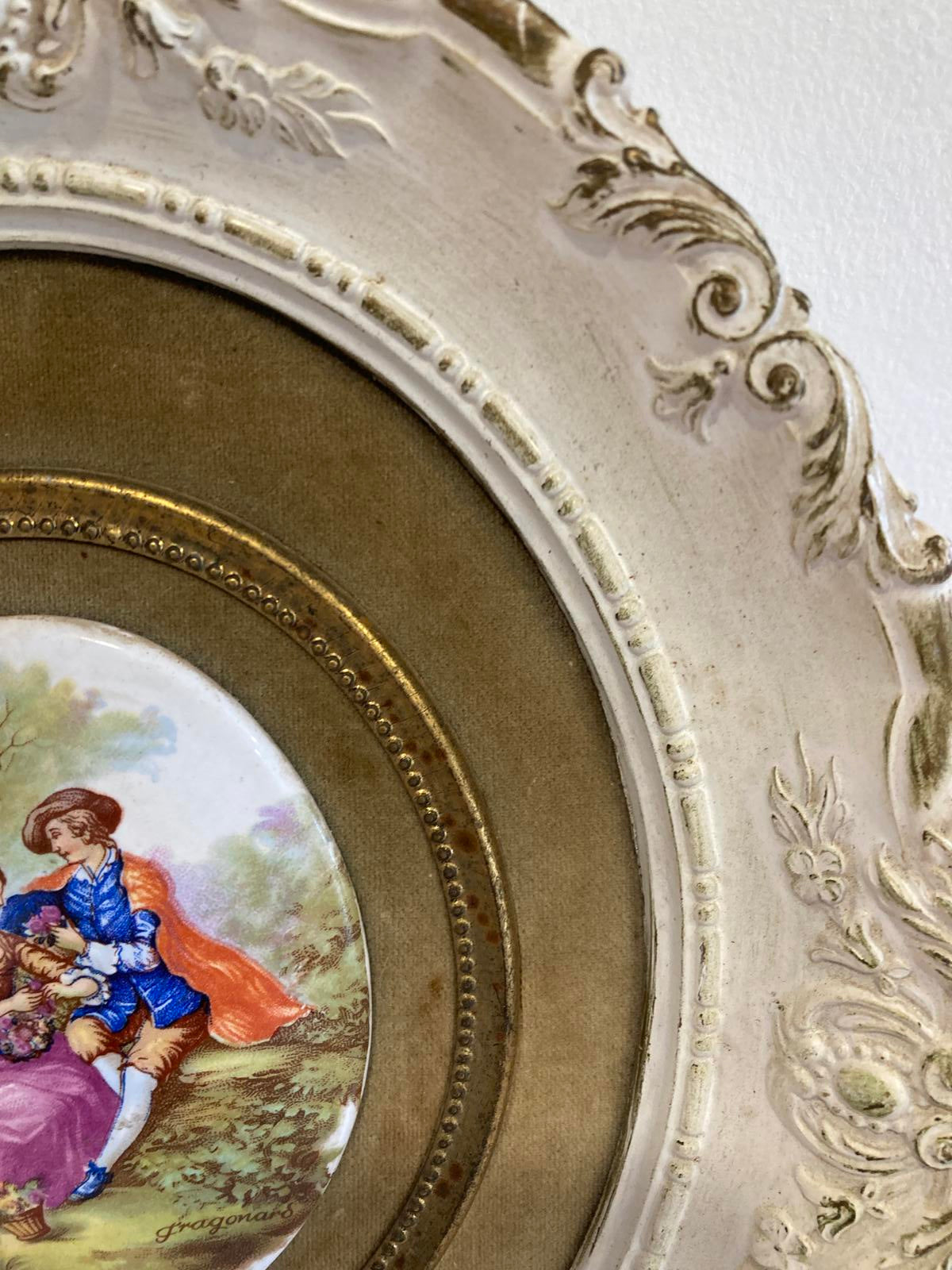Vintage B&S Creations New York Fragonard Style Romantic Wall Plaque