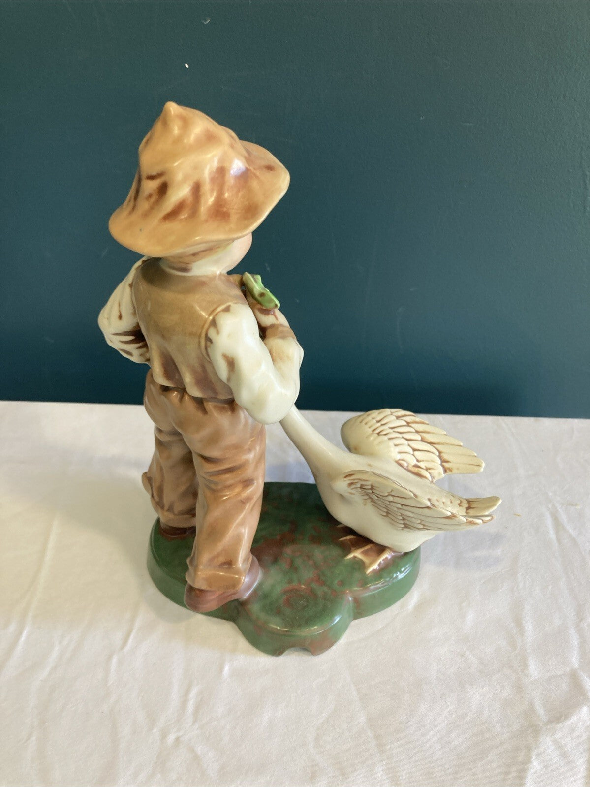 Vintage Boy with Goose Holland Figurine Mold