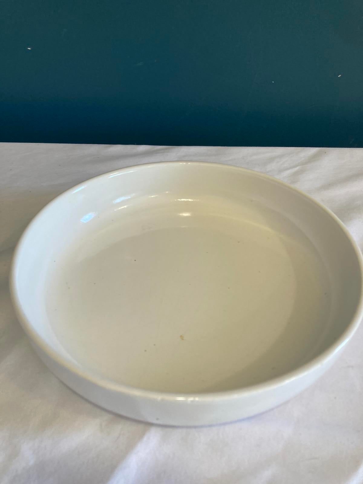 Vintage Haeger Pottery Lidded Dish with Aqua Lily Handle – Floral Ceramic Bowl