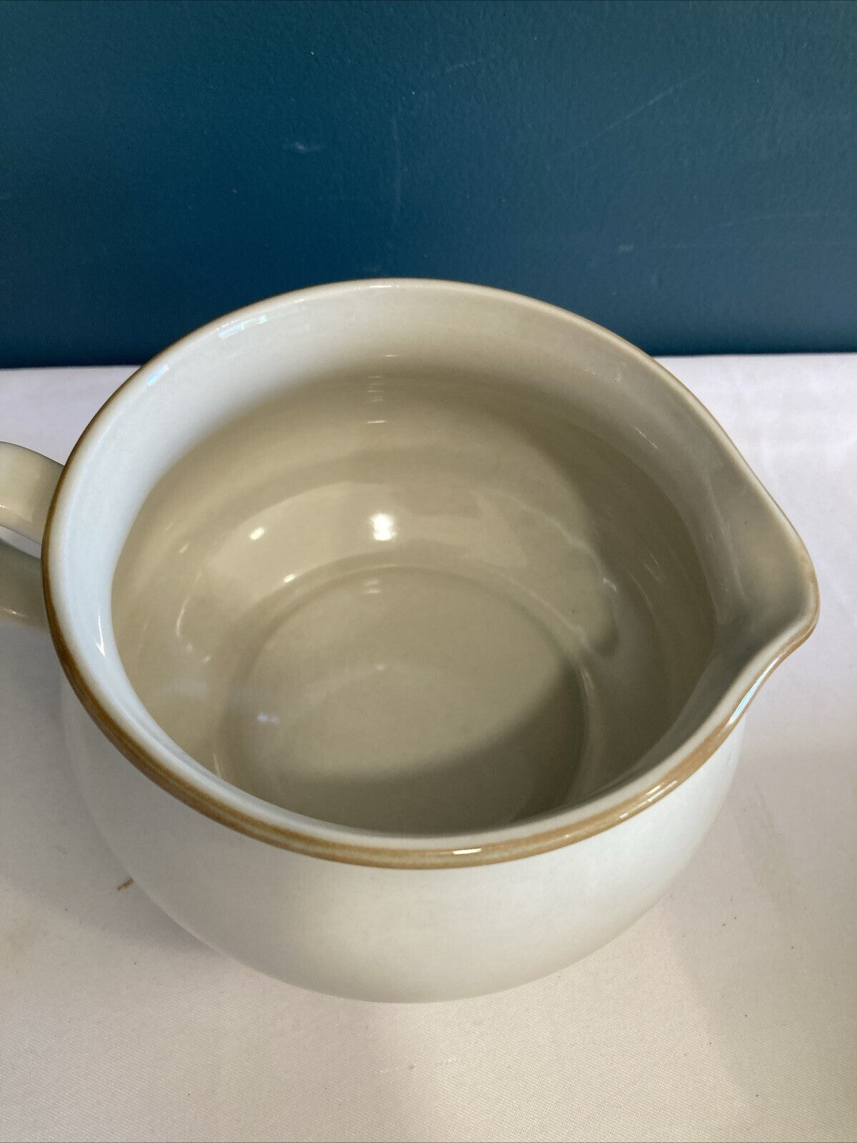 Vintage Kitchen Sweet Flowers Stoneware Serving Pitcher | Farmhouse Gravy Boat