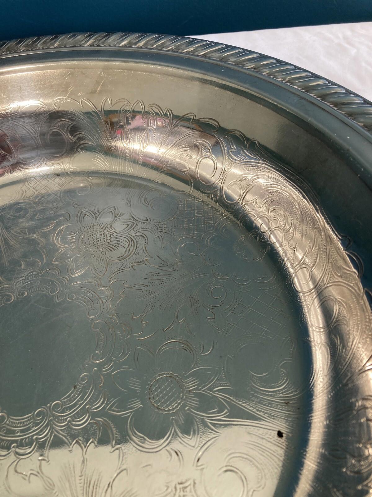Vintage Eton Silver Plated Round Serving Dish with Lid