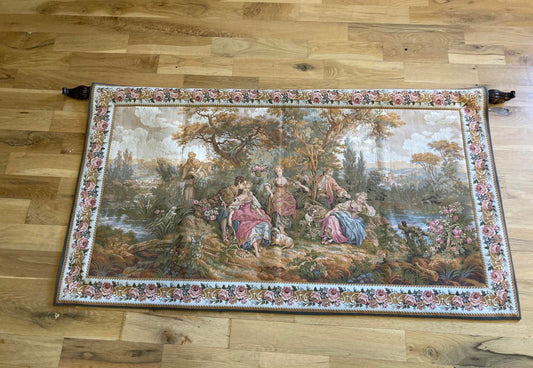 Gobelins French Tapestry Wall Hanging – Pastoral Scene Vintage Finds 67"