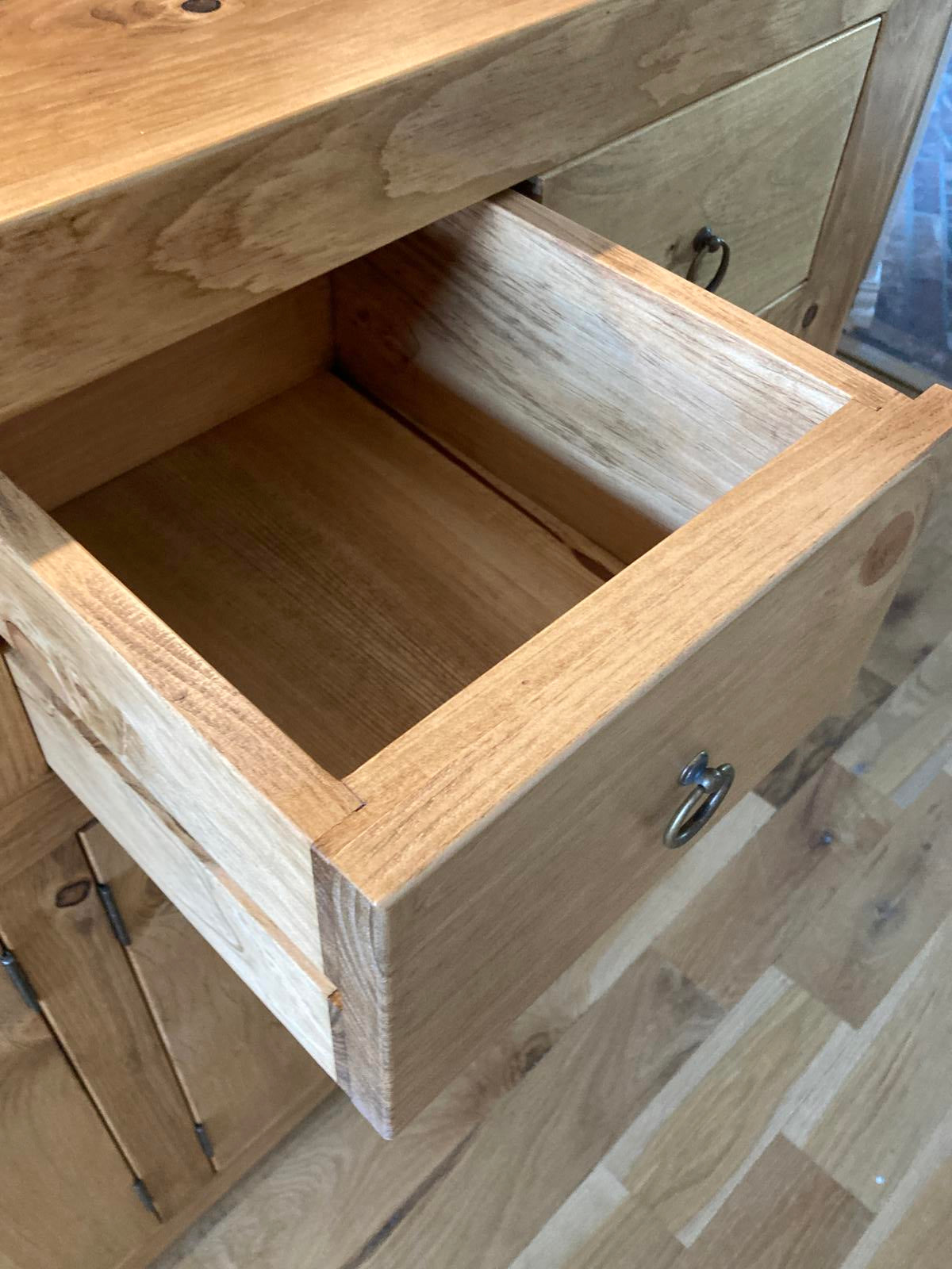 New Handcrafted Solid Wood Sideboard Buffet with Six Drawers