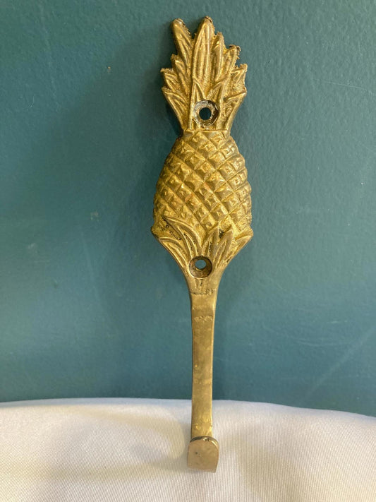 Vintage Solid Brass Pineapple Wall Hook