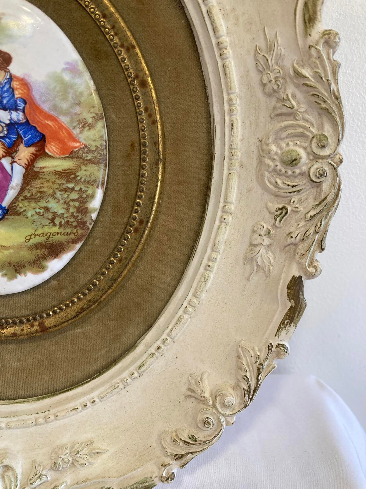 Vintage B&S Creations New York Fragonard Style Romantic Wall Plaque