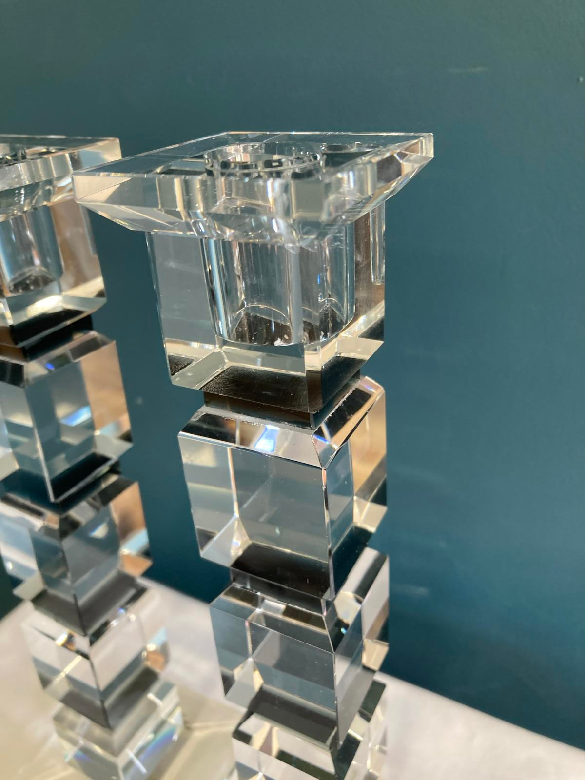 Vintage Godinger Shannon Crystal Candlesticks – Set of 2