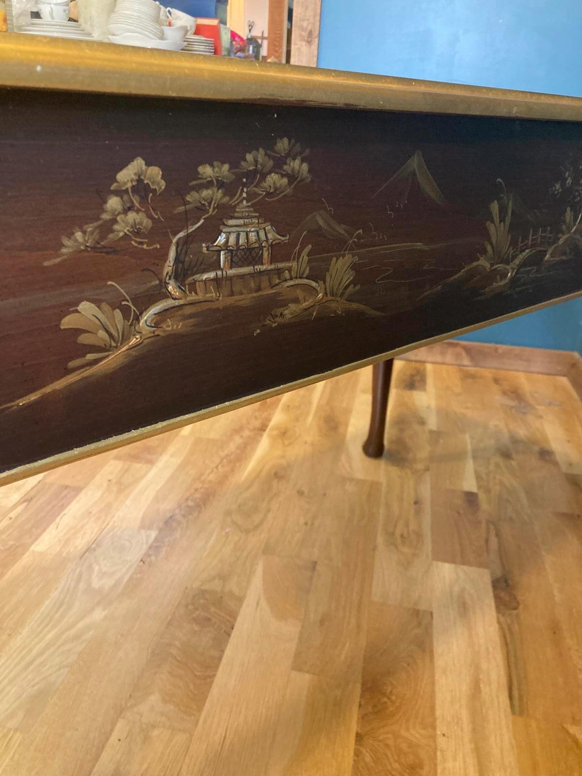 Vintage Union National Furniture Desk, Chinoiserie Writing Table, Asian Style