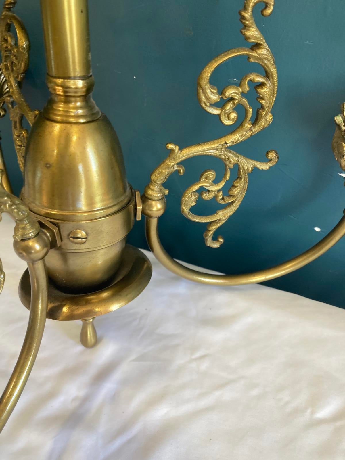 Antique Brass Wakefield Fixtures Chandelier – 3-Arm Ornate Hanging Light