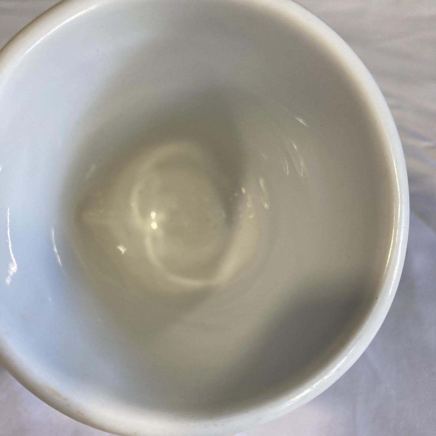 Vintage Medallion Sterling China Footed Coffee Mug – White & Black Made in USA