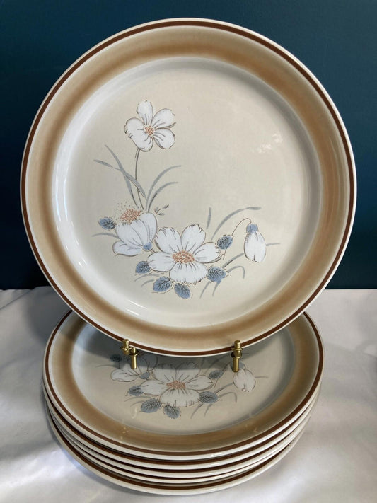 Vintage Hearthside Water Colors Dawn Dinner Plates 10.5" Stoneware Set of 6
