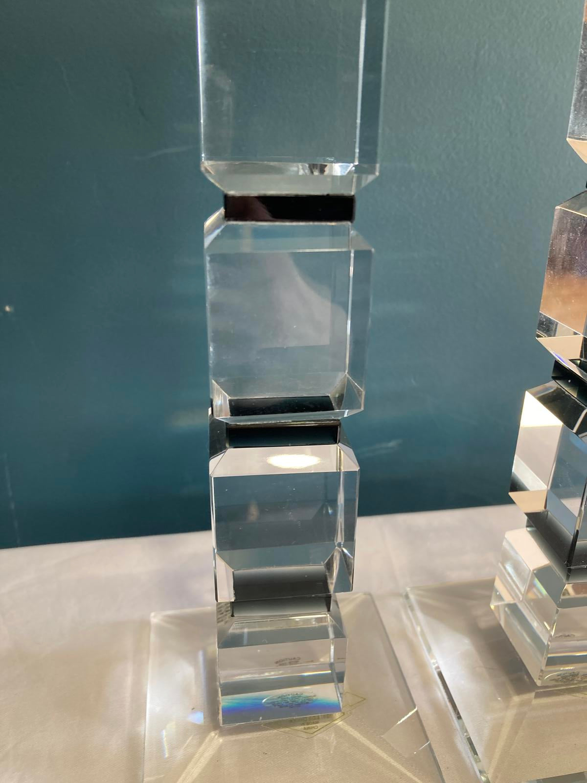 Vintage Godinger Shannon Crystal Candlesticks – Set of 2