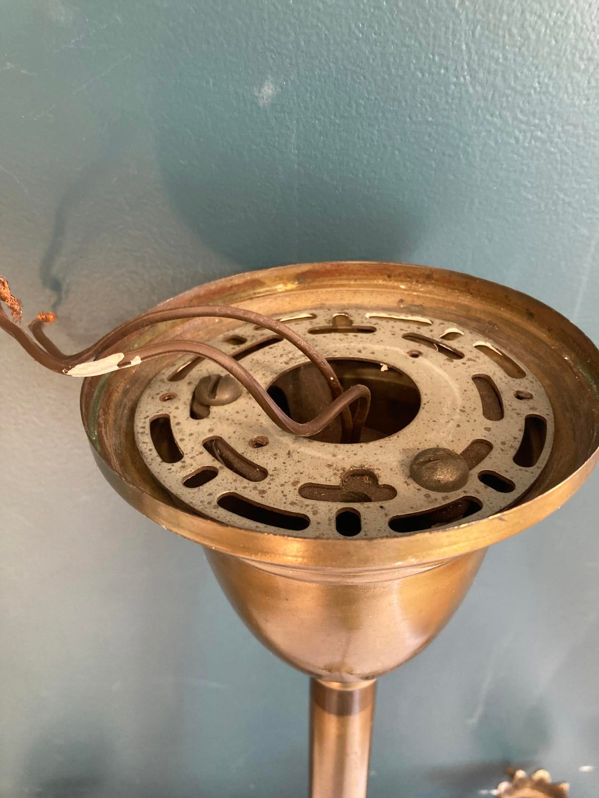 Antique Brass Wakefield Fixtures Chandelier – 3-Arm Ornate Hanging Light