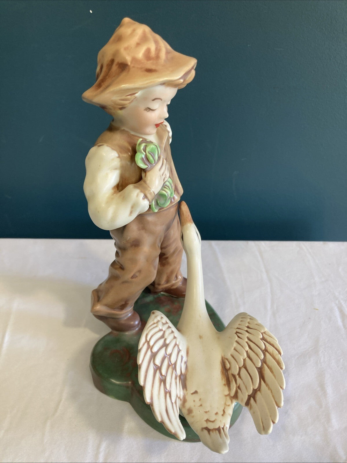Vintage Boy with Goose Holland Figurine Mold