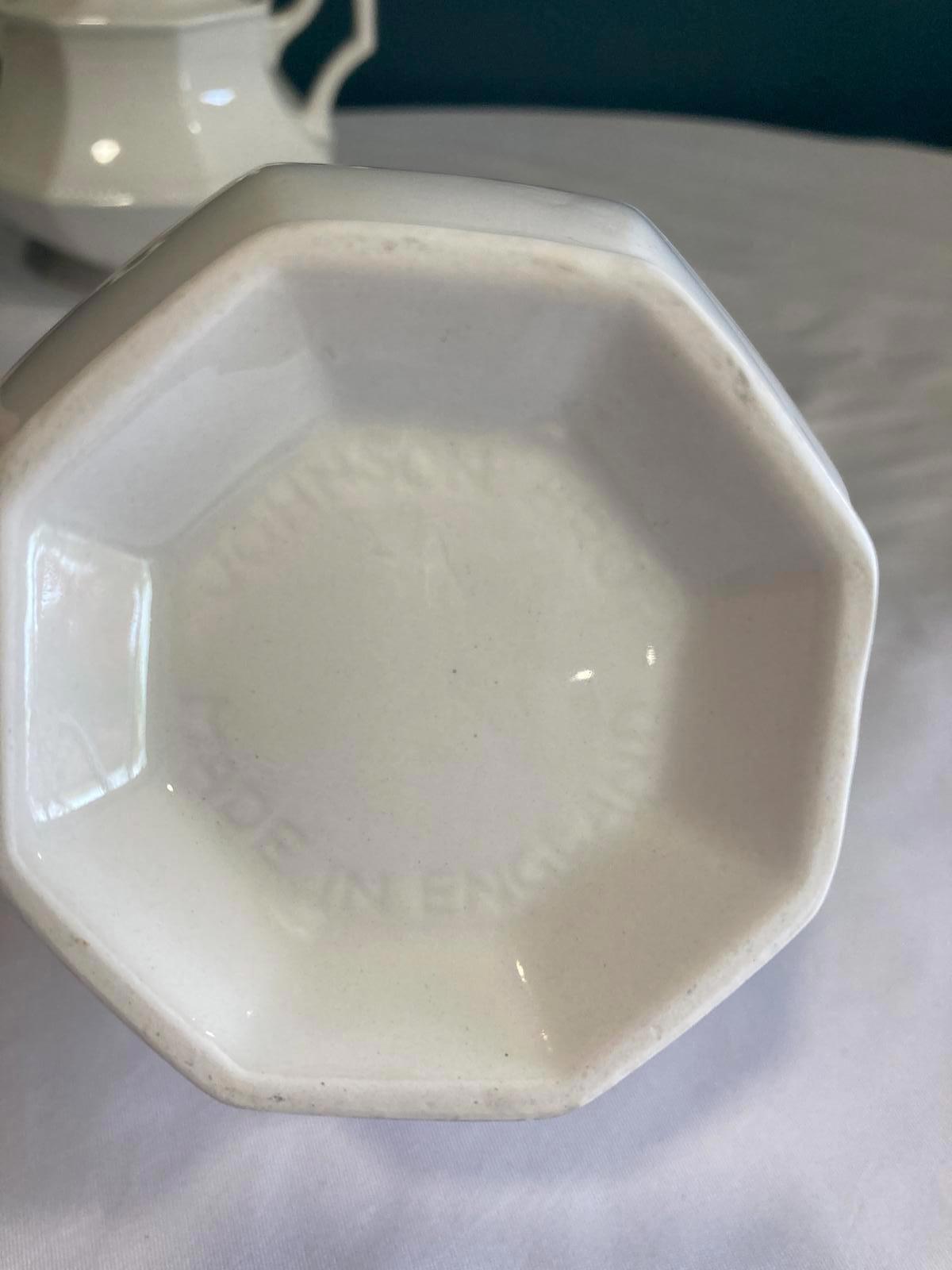 Vintage Johnson Brothers England Ironstone Cream and Sugar