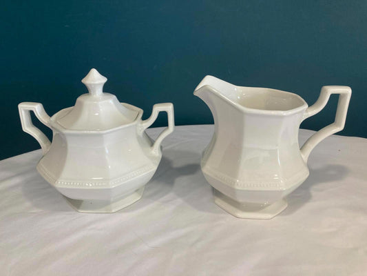 Vintage Johnson Brothers England Ironstone Cream and Sugar