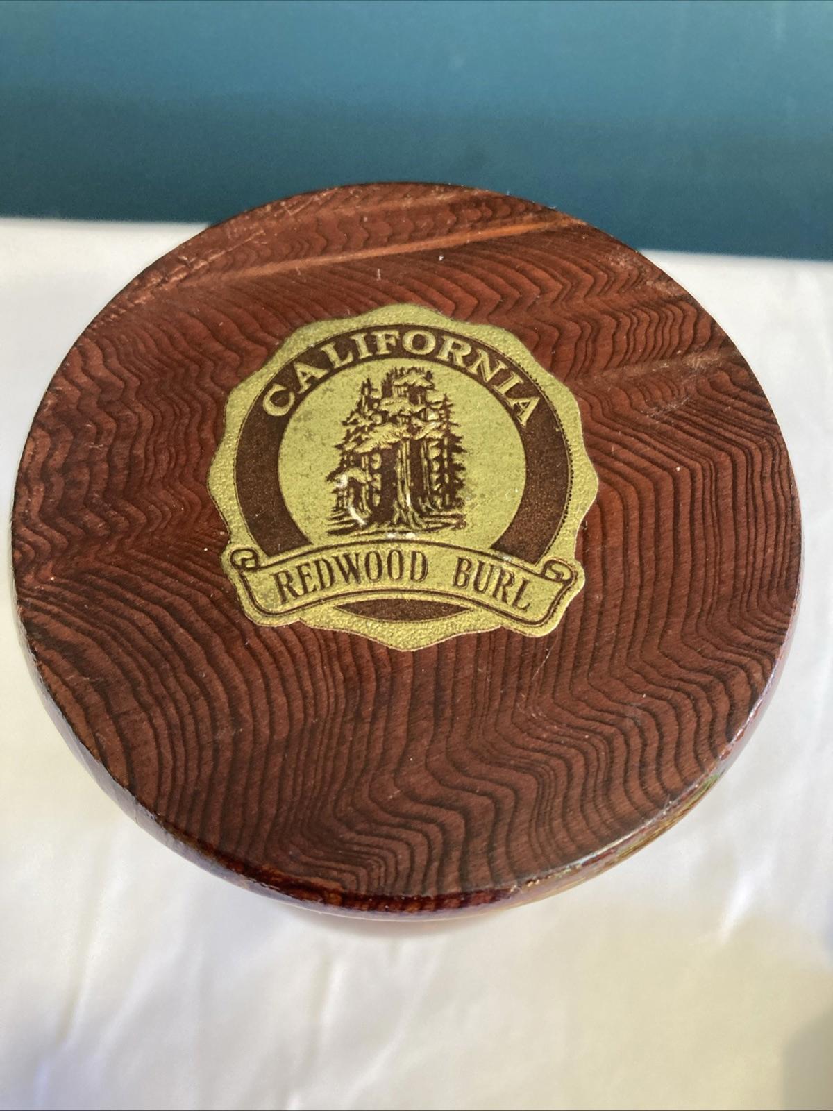Vintage California Redwood Burl Vase or Candle Holder