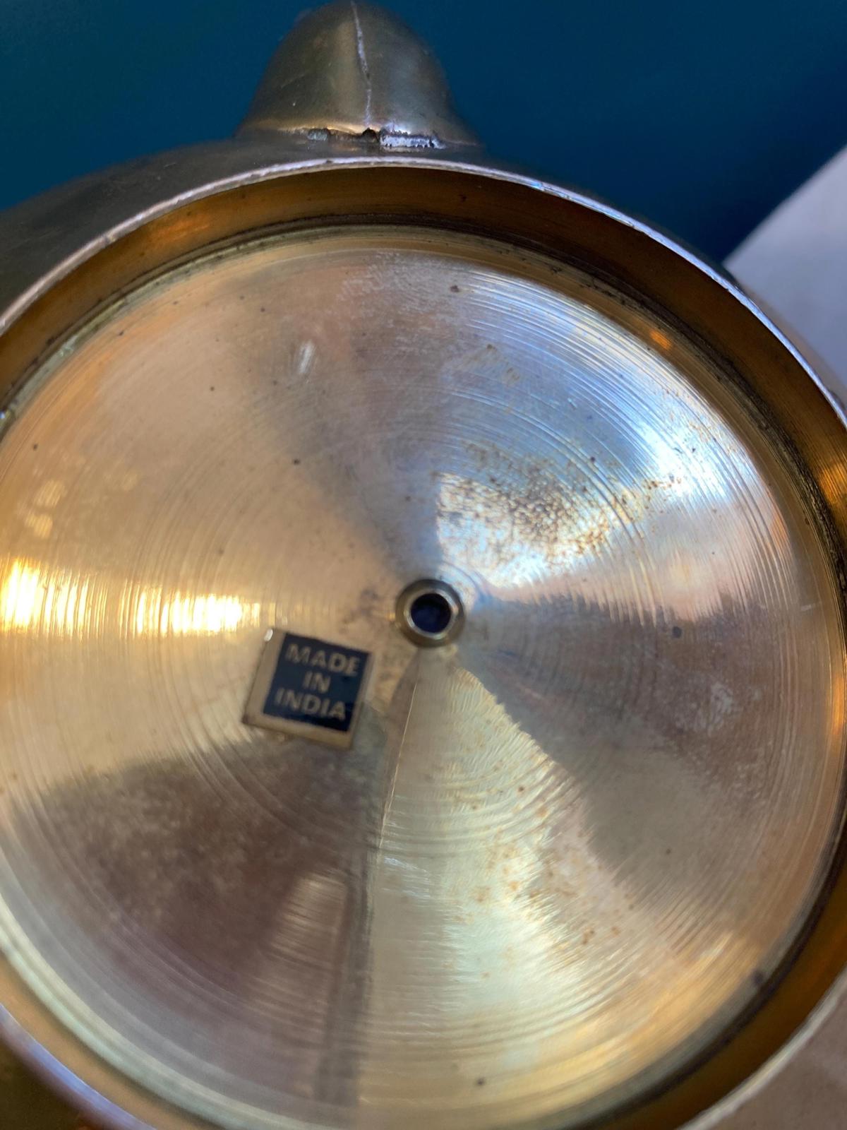 Mid-Century Brass Teapot with Lid
