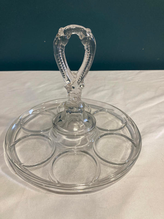 Vintage Glass Cup Holder Stand