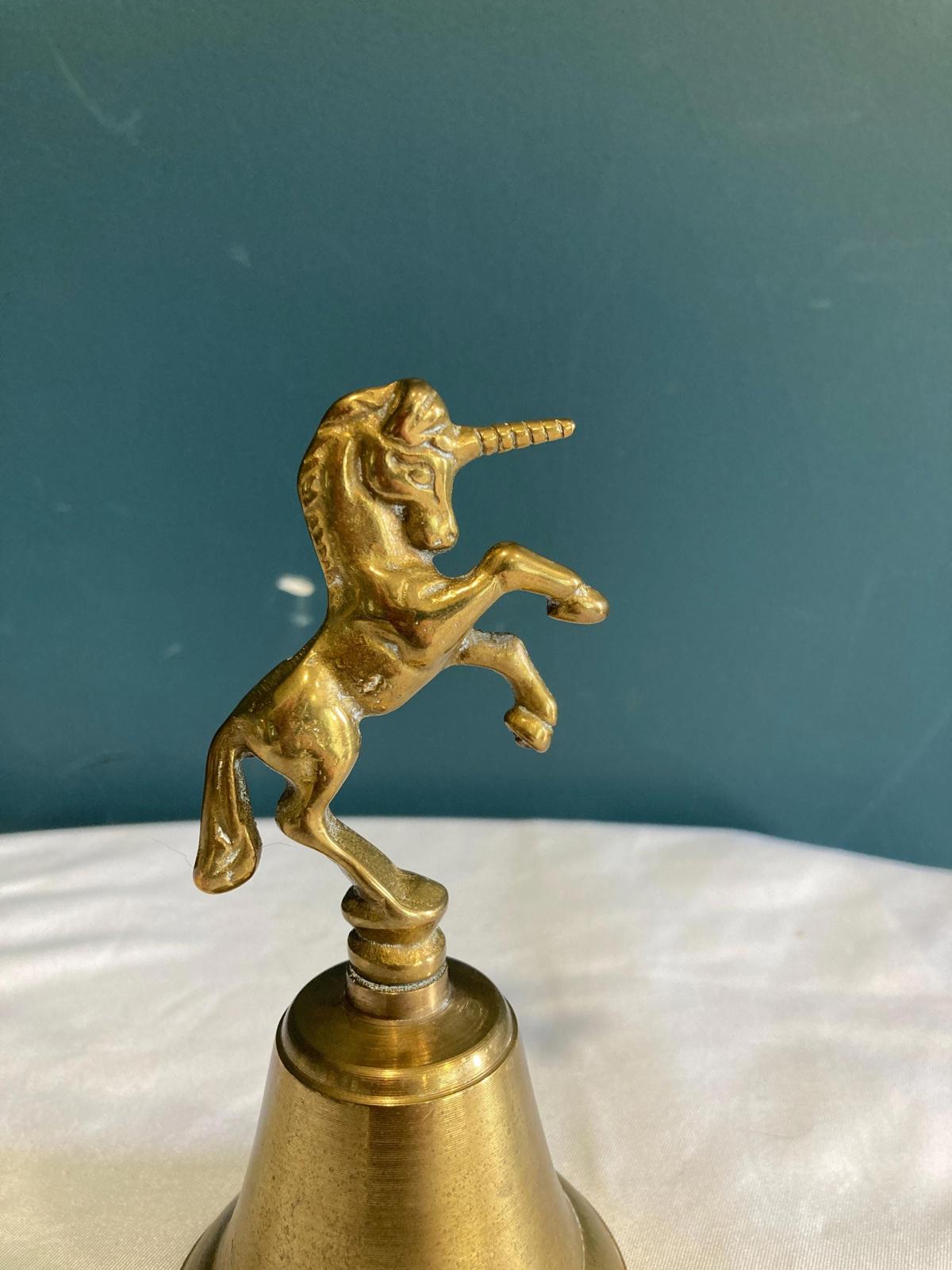 Solid Brass Unicorn Bell