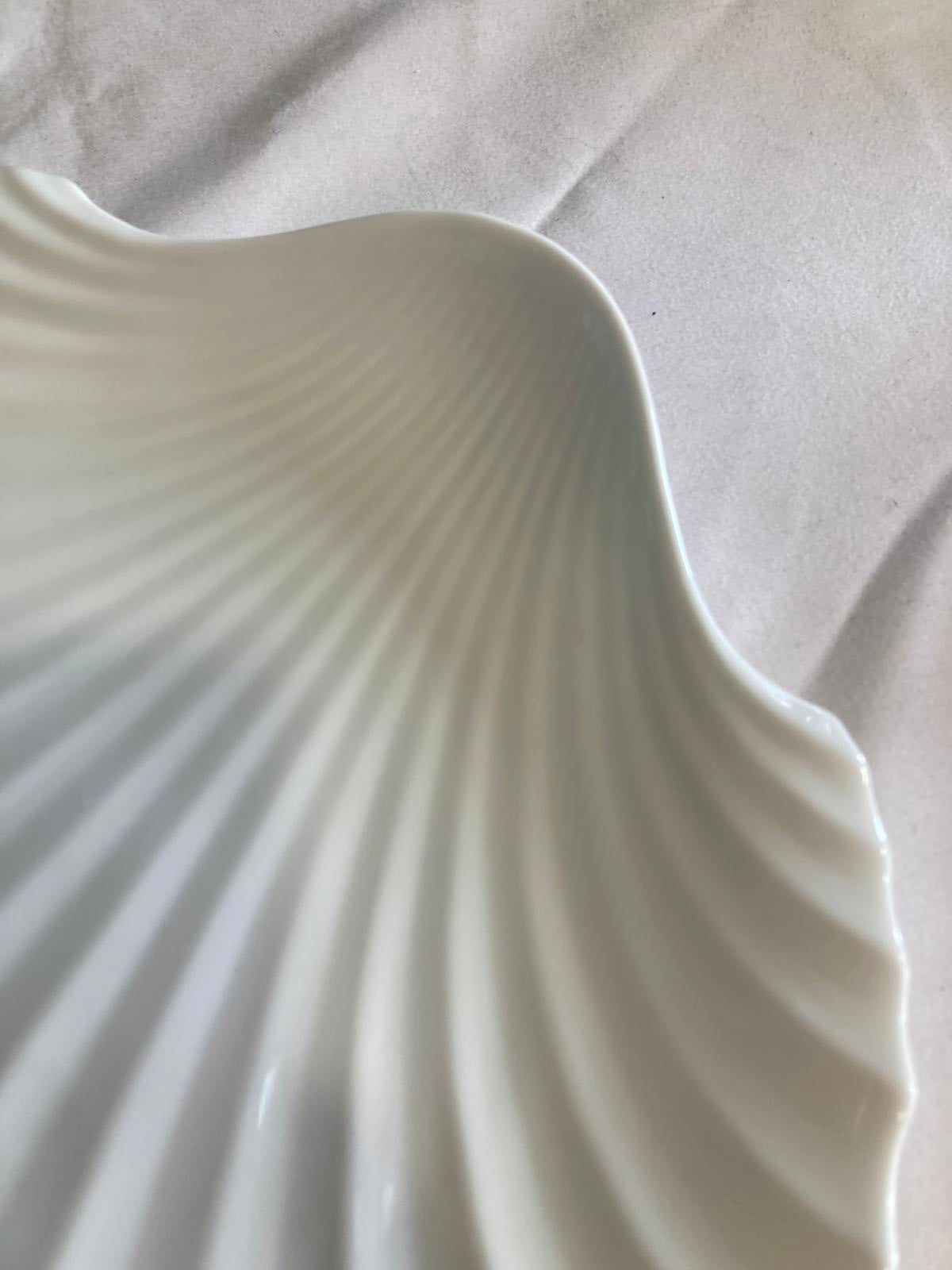 Vintage White Seashell Serving Dish