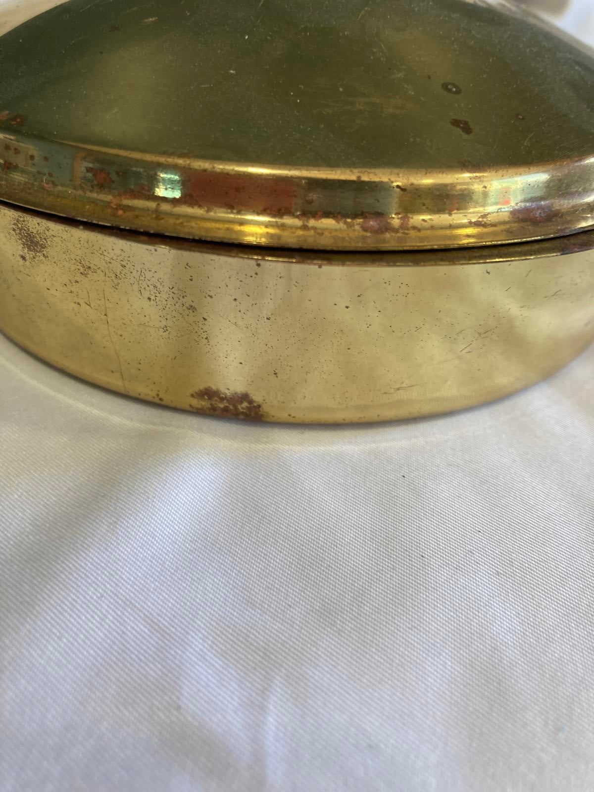 Vintage Brass Silent Butler Crumb Catcher with Wood Handle|Table Cleaning Ashpan