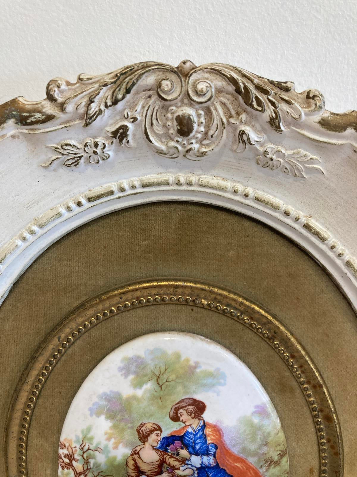 Vintage B&S Creations New York Fragonard Style Romantic Wall Plaque