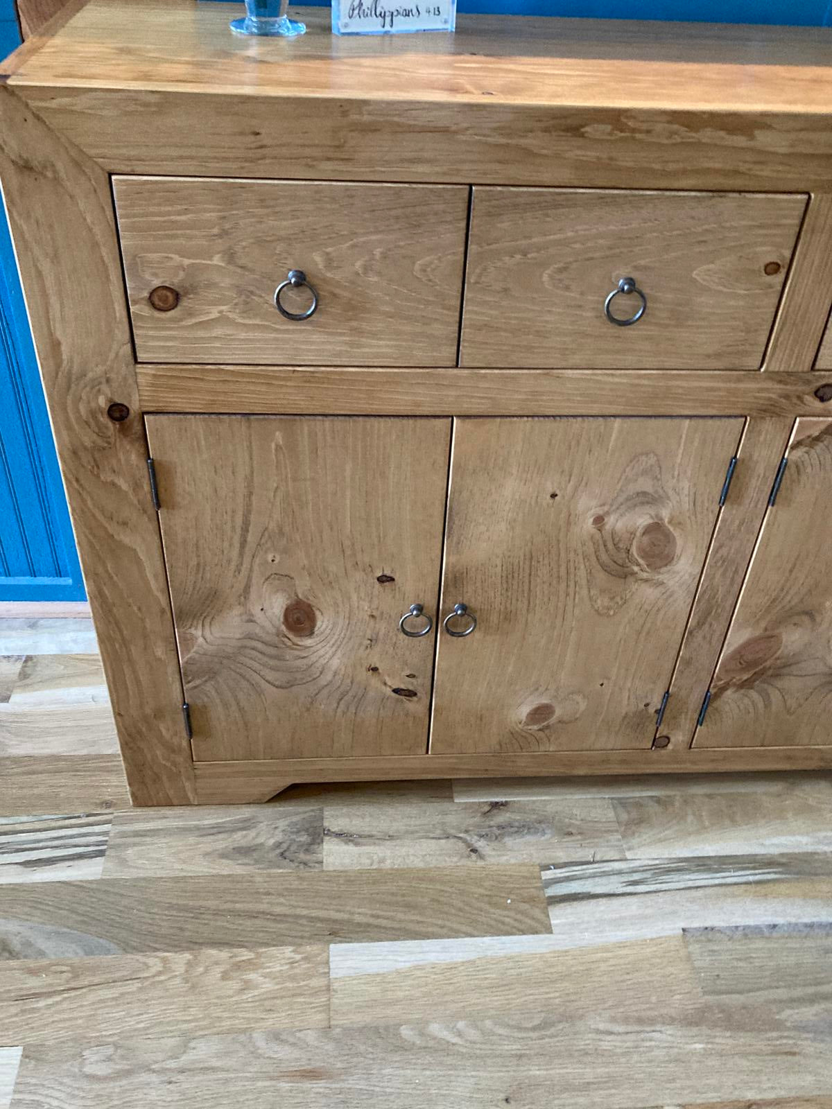 New Handcrafted Solid Wood Sideboard Buffet with Six Drawers
