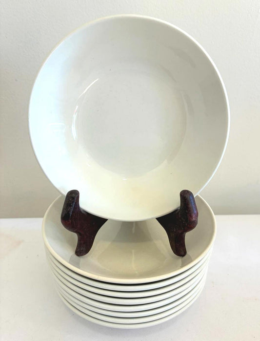 Johnson Bros England White Ironstone 5" Bowls Set of 9 Vintage Finds