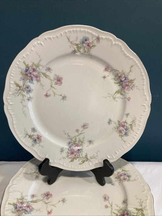 Annette Theodore Haviland NY America Dinner Plates with Gold Rim, Set of 6