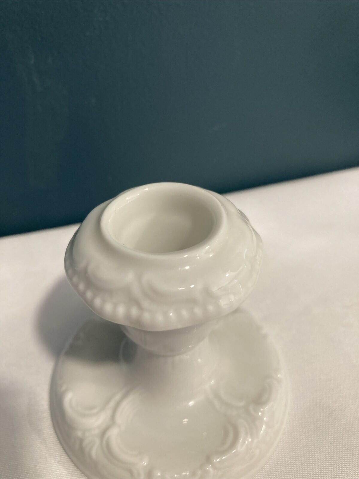 Rosenthal Germany Sanssouci Candlestick Holder Maria Embossed Floral Swag