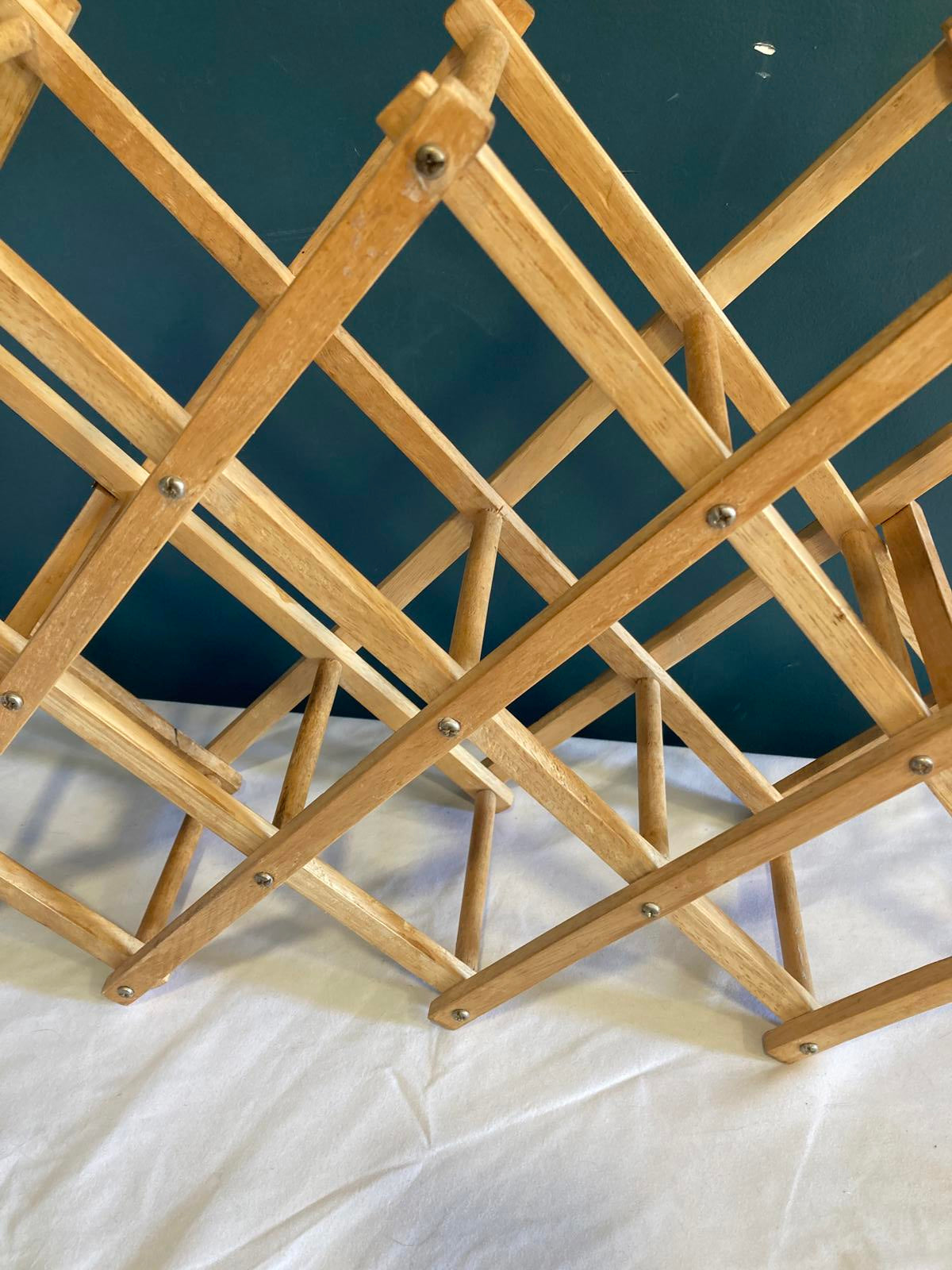 Vintage Expandable Wooden Wine Rack Holder
