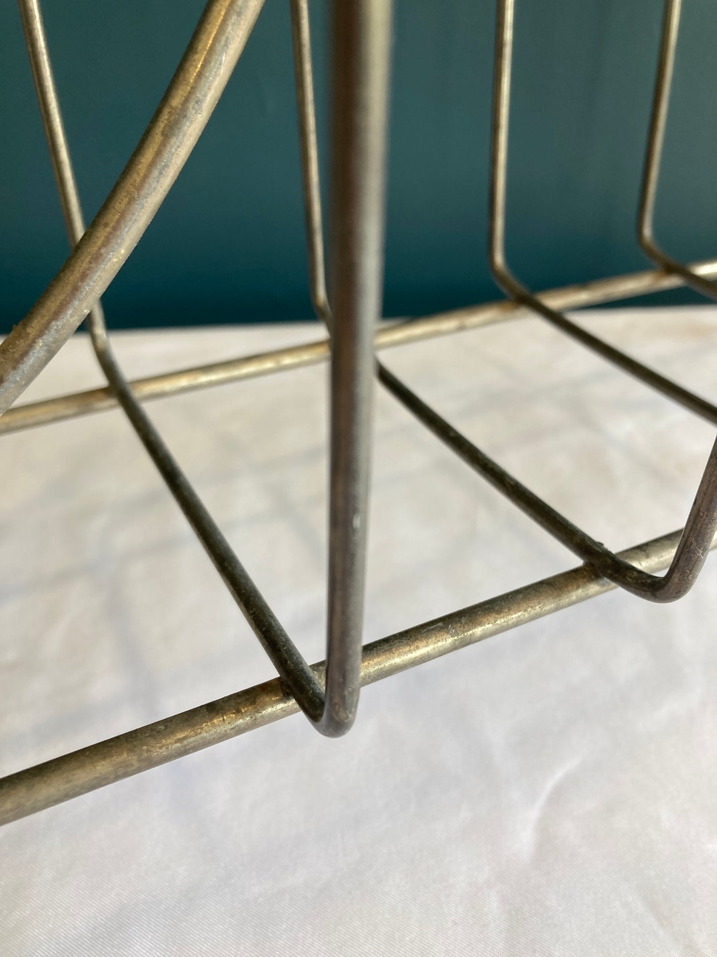 Vintage Metal Double Sided Magazine Rack