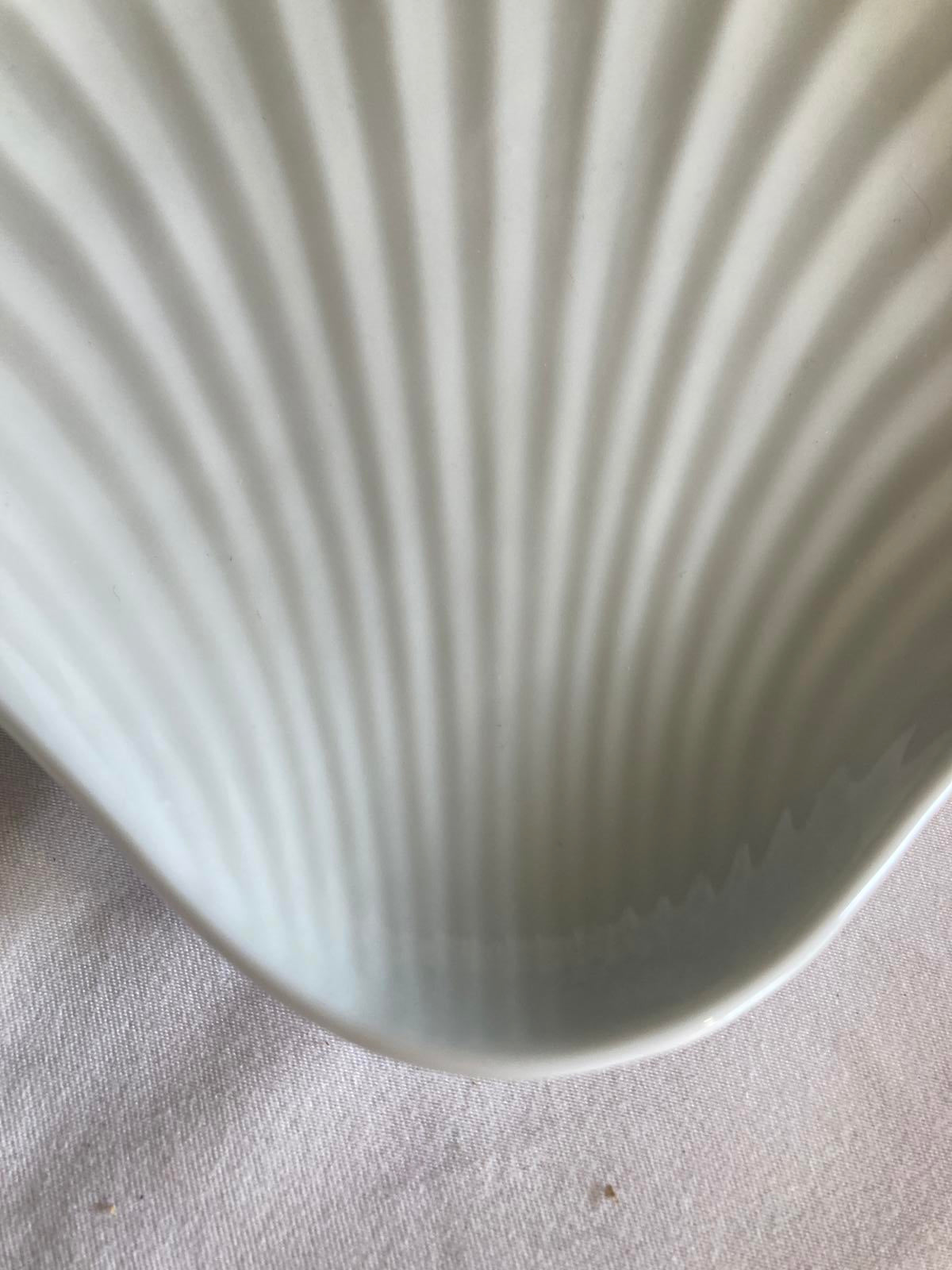 Vintage White Seashell Serving Dish