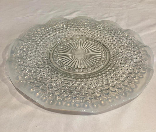 Vintage Anchor Hocking Moonstone Hobnail Plate