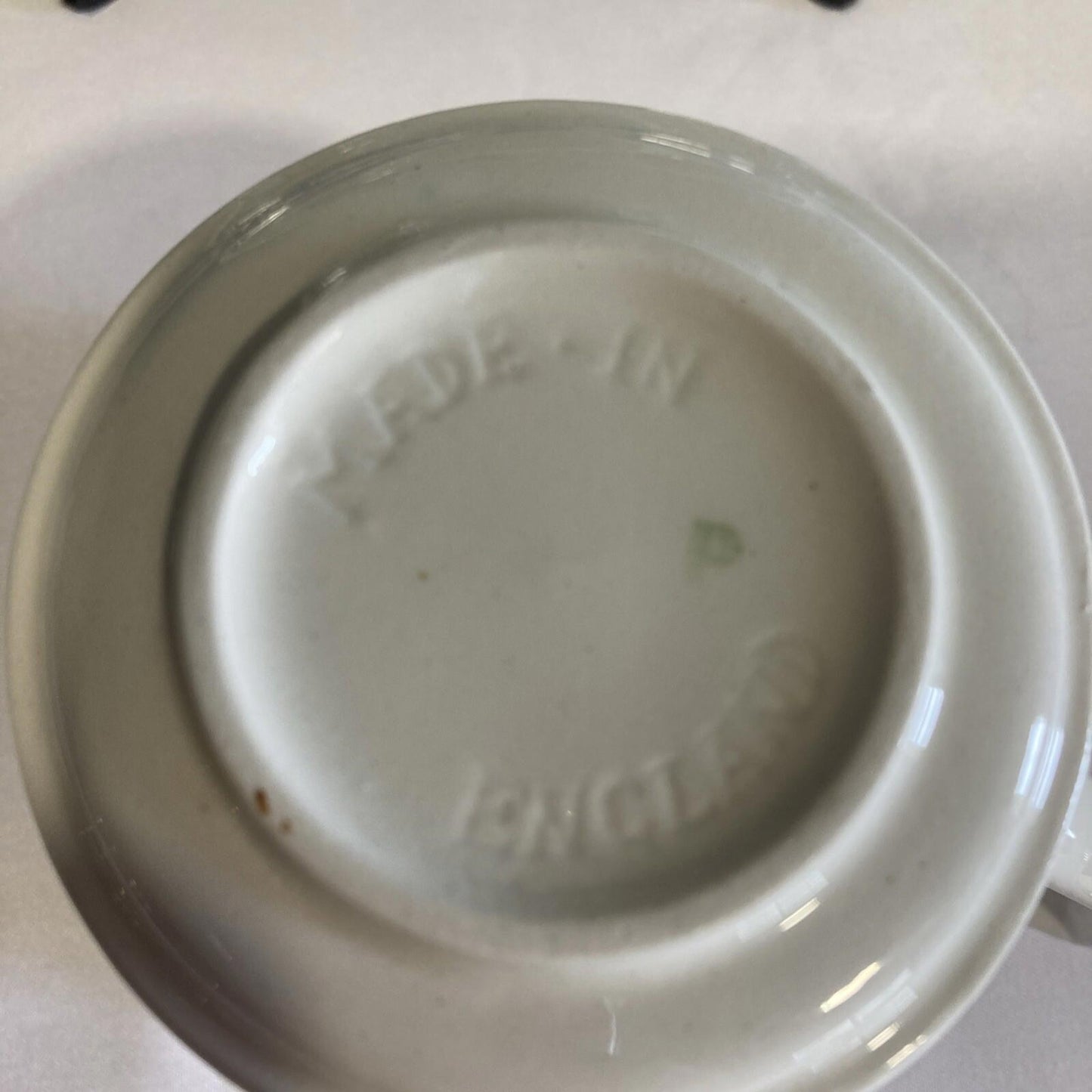 Kensington Staffordshire Ironstone Balmoral Tea Cup Saucer England Blue Flowers