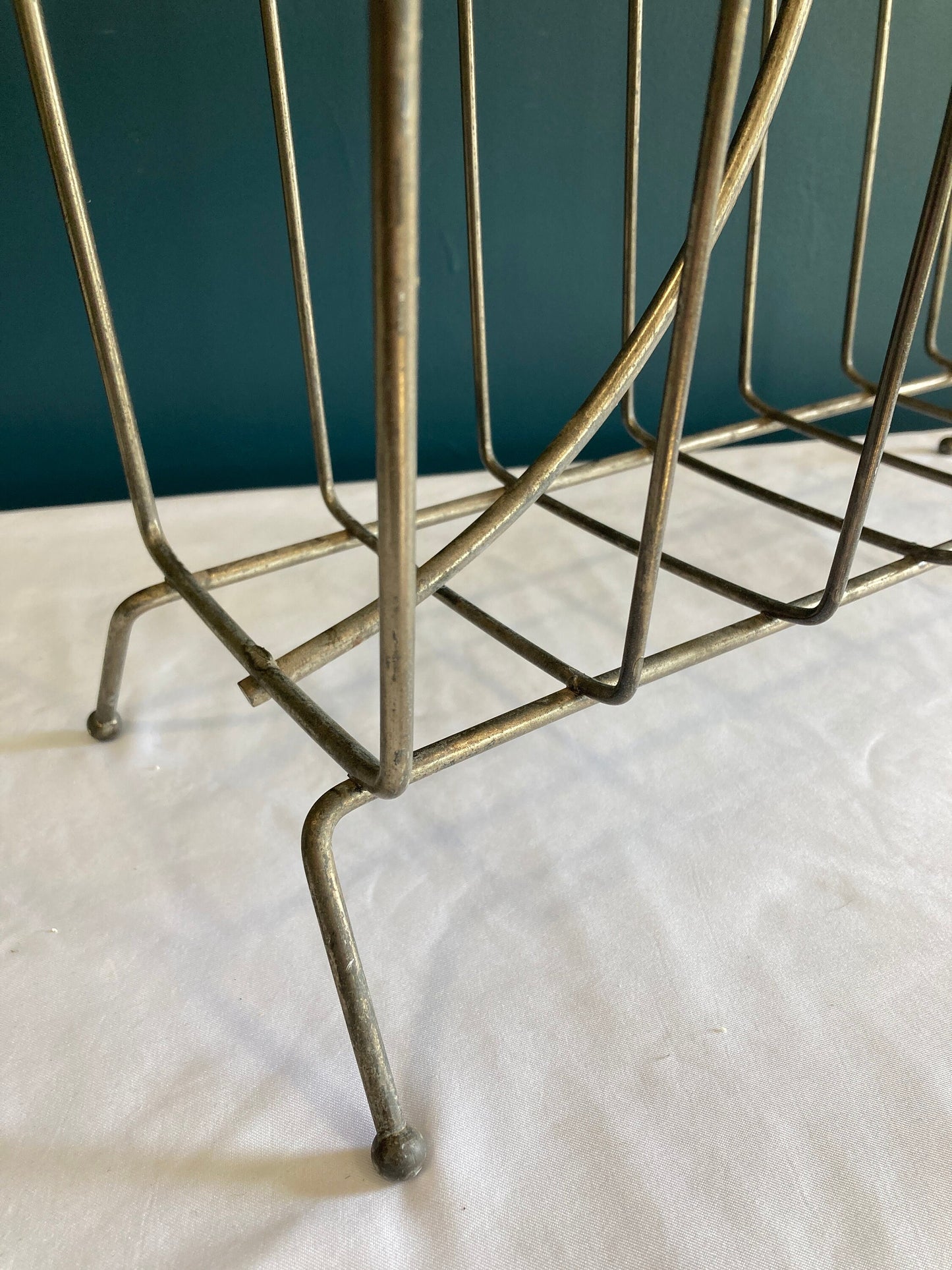 Vintage Metal Double Sided Magazine Rack