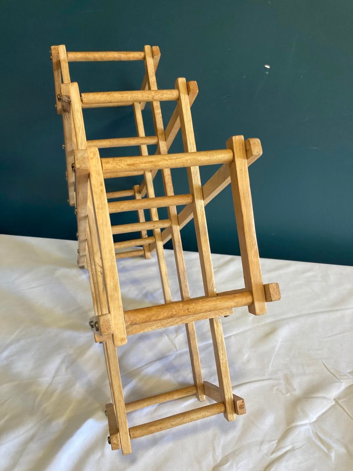 Vintage Expandable Wooden Wine Rack Holder