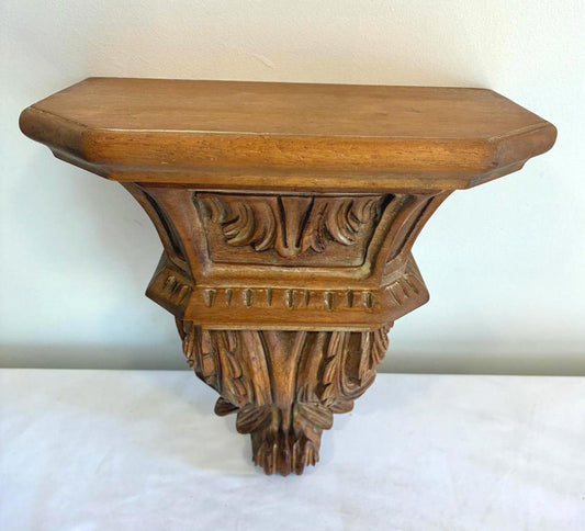Vintage Carved Wood Wall Shelf Corbel Shelf Decorative Wall Bracket Display